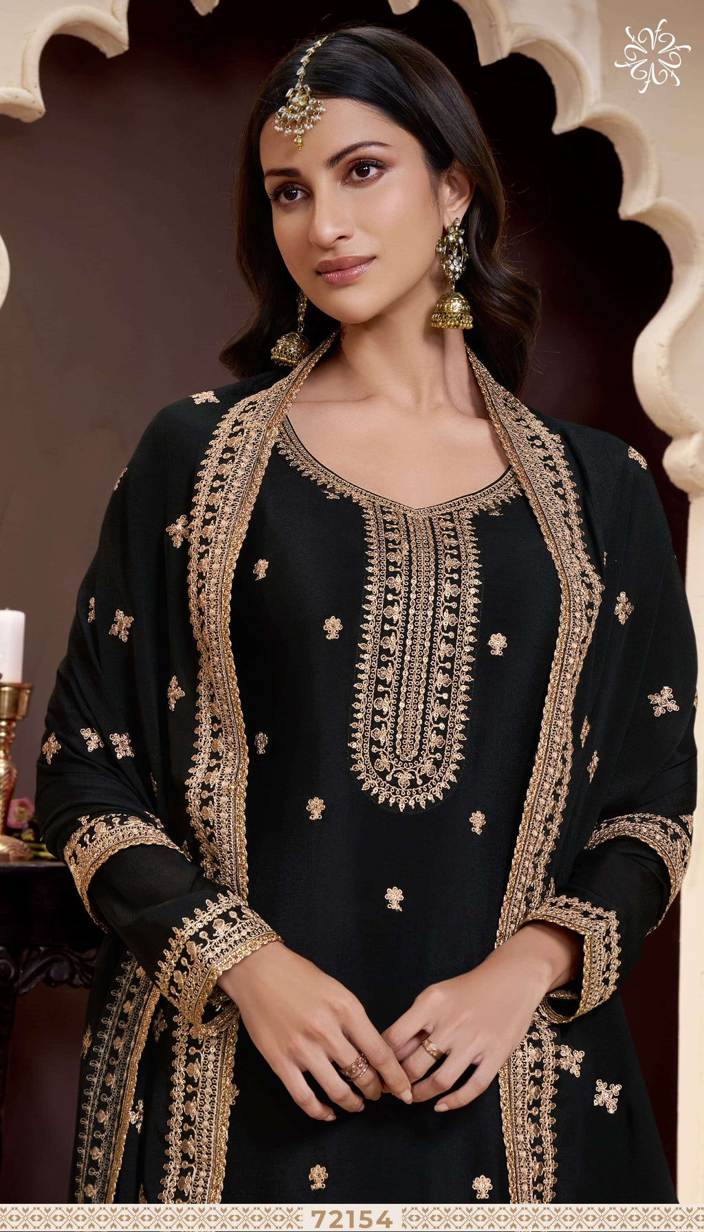 Areeba Indian Style Gharara Dress D.No 72154