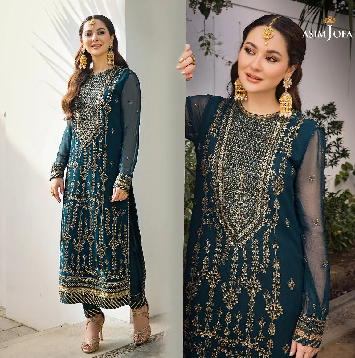 Asim jofa chiffon Dress SK 7031