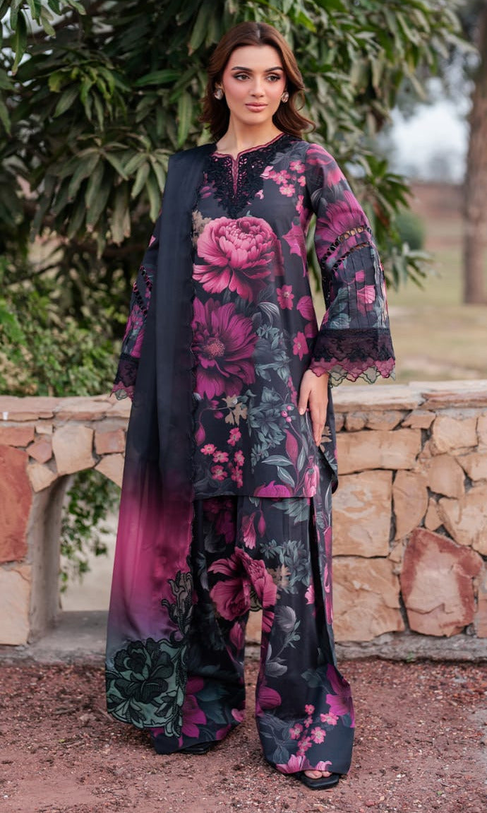 Iznik Printed Embroidered Lawn LS 8030b