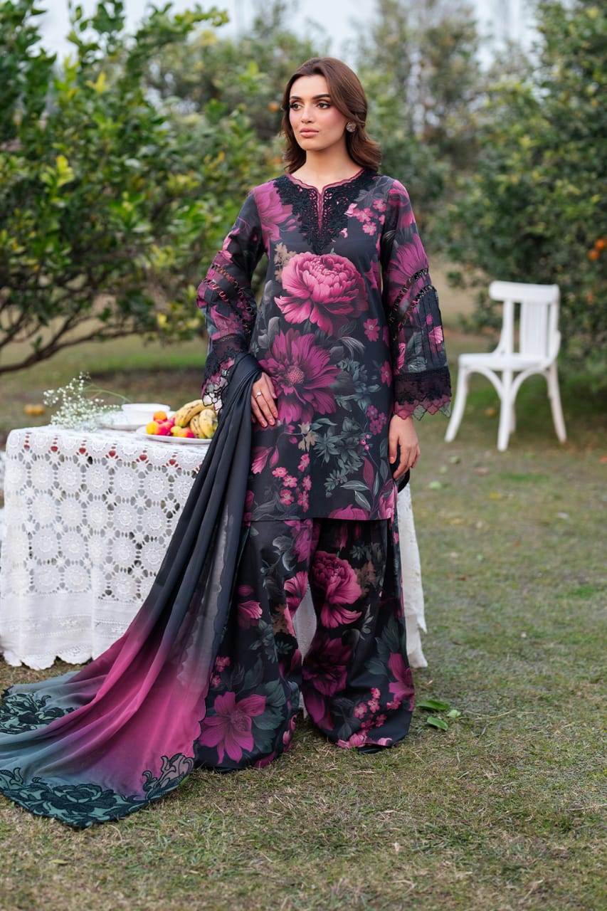 Iznik Printed Embroidered Lawn LS 8030b