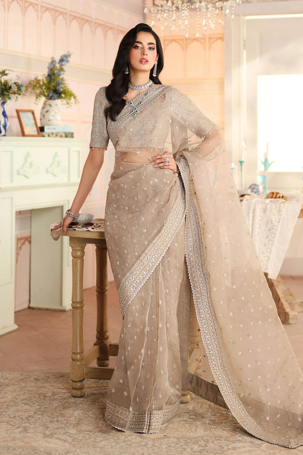 Maria B Embroidered Saree SR 5033