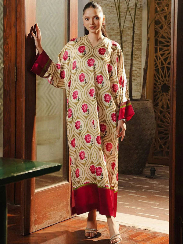 Digital Printed Silk 3pc Suit D. No 19