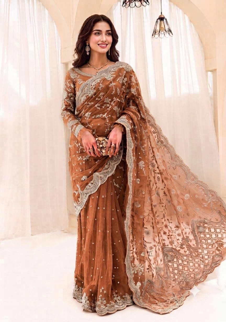 Maria B Embroidered Saree SR a