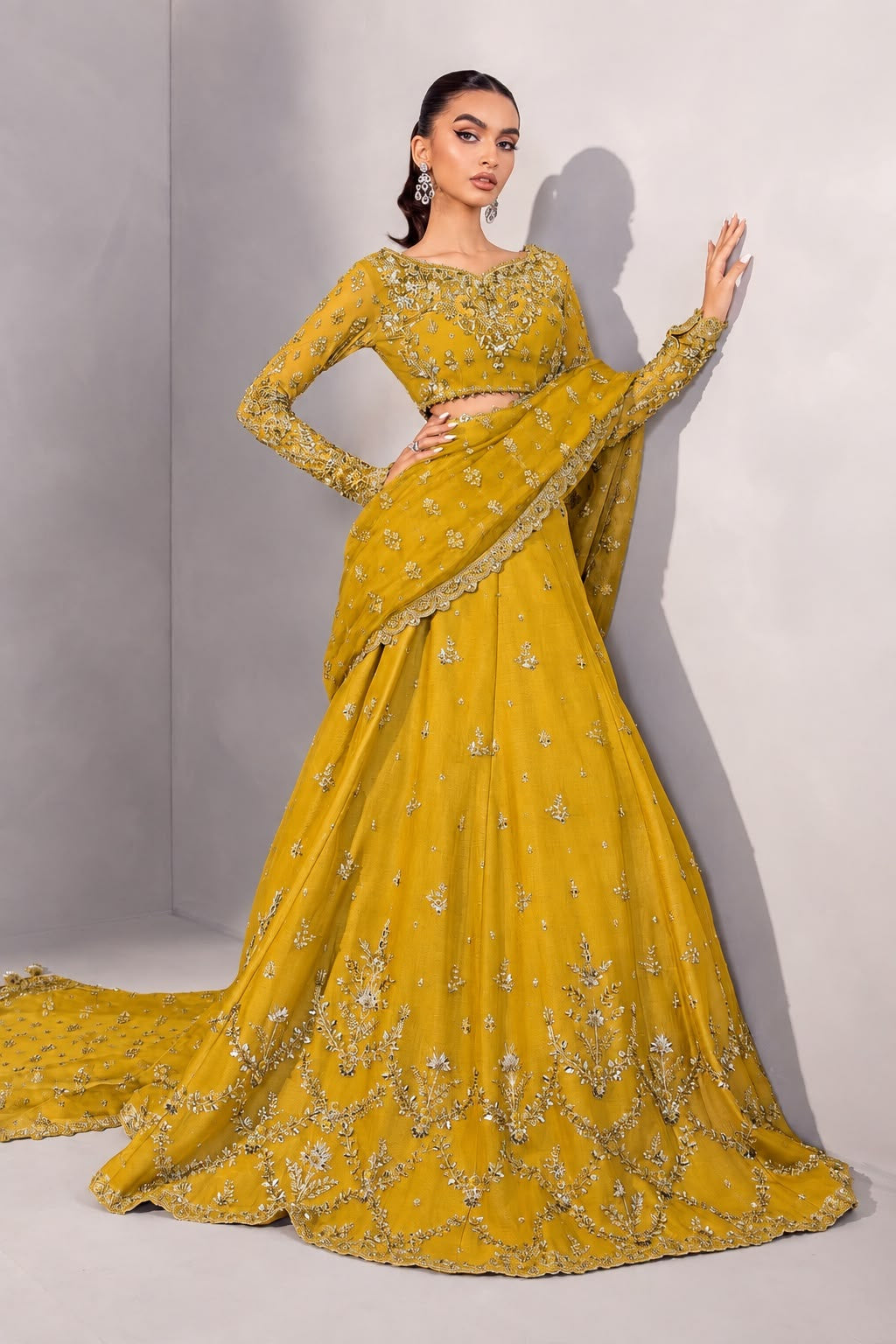 Maria B Couture Wedding Saree SR 5041m