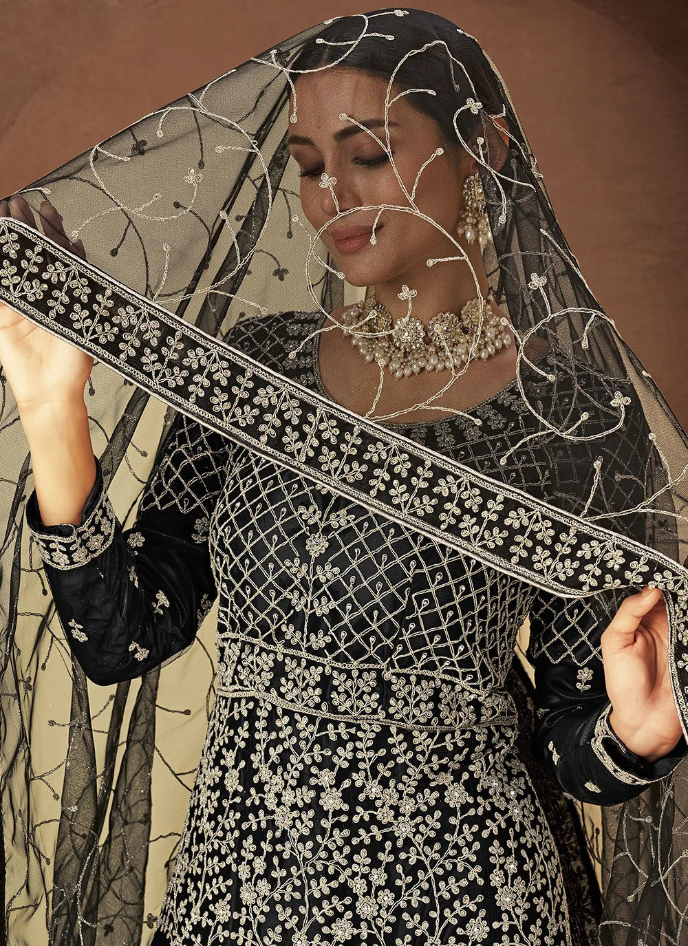 Anarkali Indian Style Maxi Black