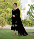 Zarqash chikankari Black Unstitched SK 7011