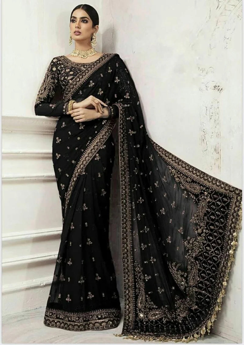 Maria B Saree Exclusive Black SR 5013