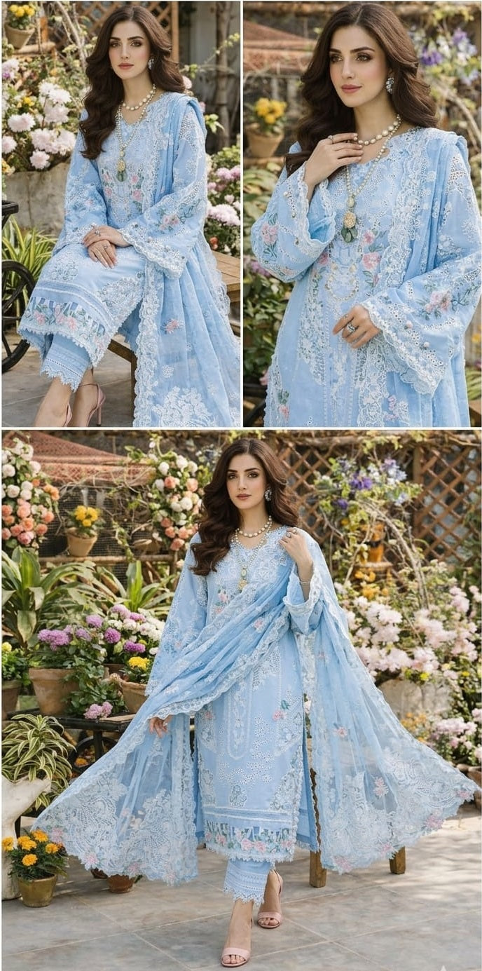 Elaf New Arrival Luxury chikankari SK 7033b