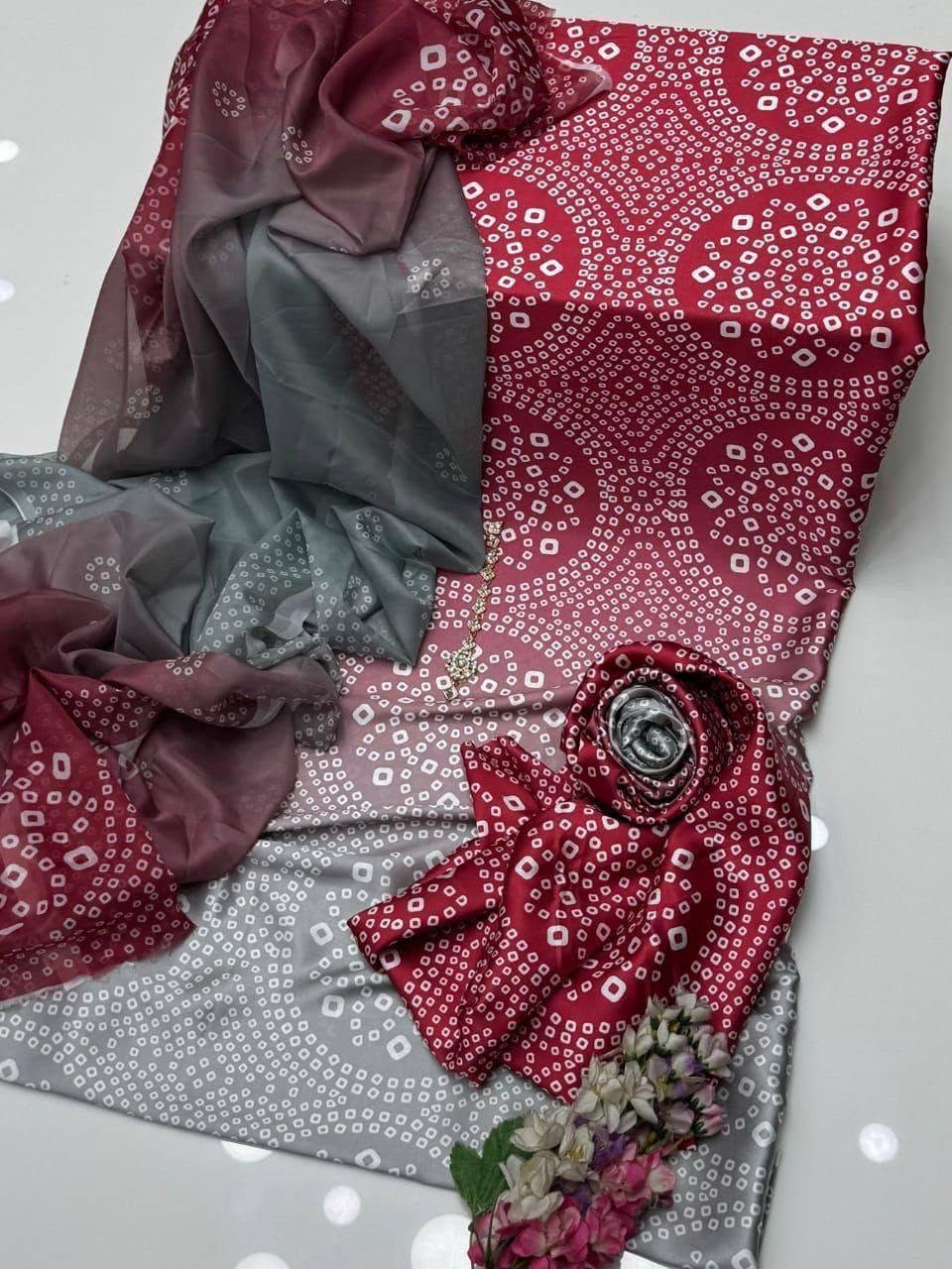 chunri Digital Silk 3 Ps Suit D. No 03