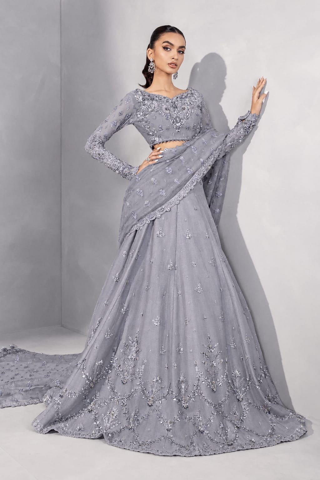Maria B Couture Wedding Saree SR 5041g