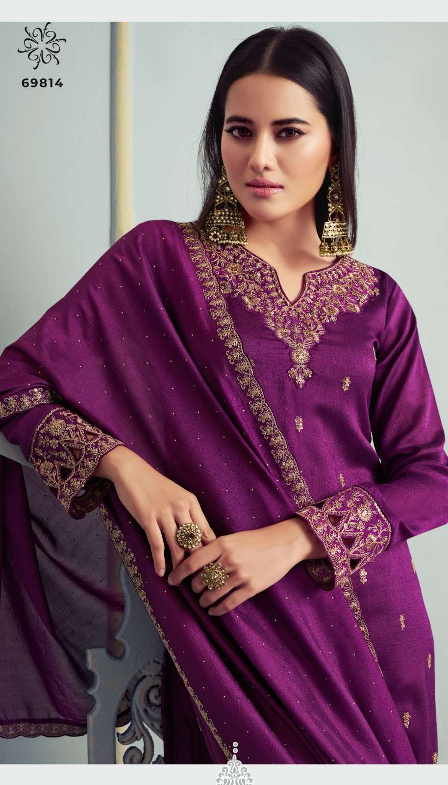 Indian Style Embroidered D.No 69814