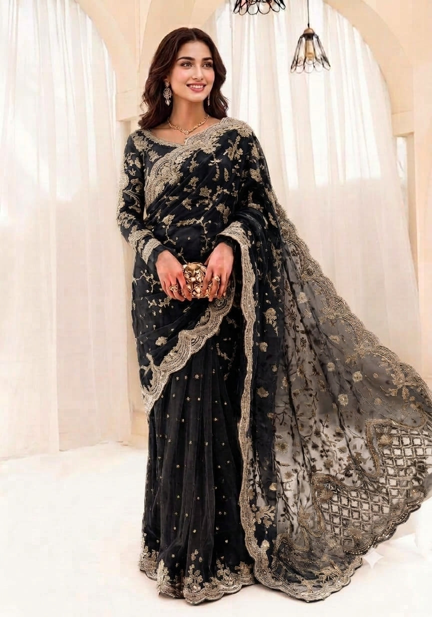 Maria B Embroidered Saree SR e
