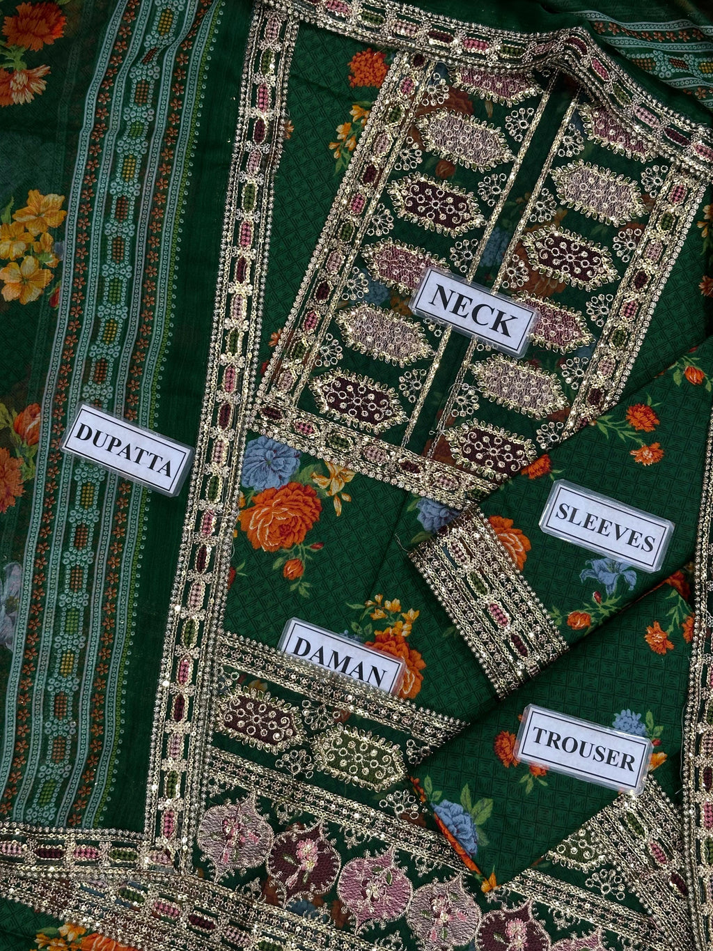 Aneela's Collection Lawn Green LS 8023