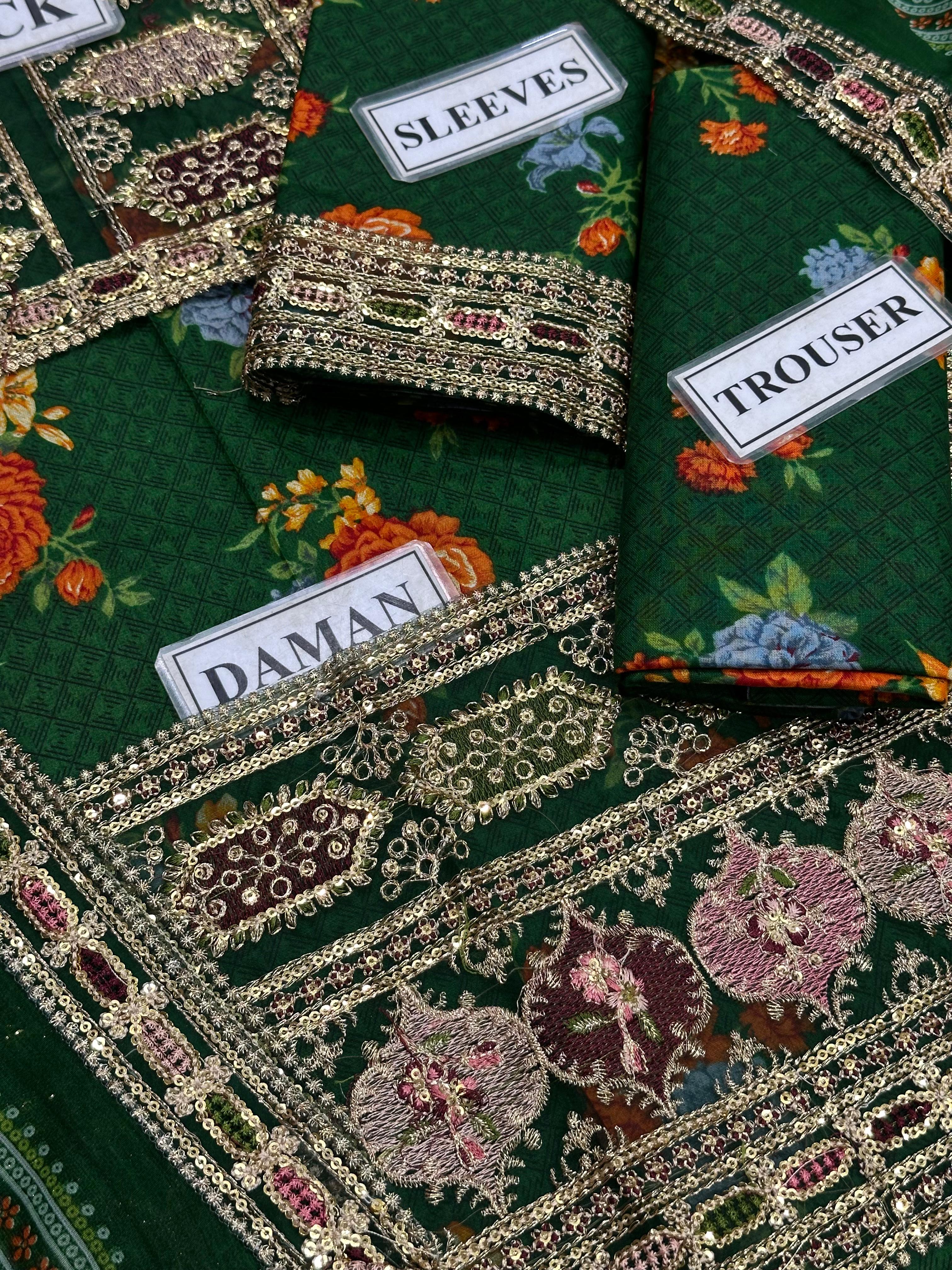 Aneela's Collection Lawn Green LS 8023