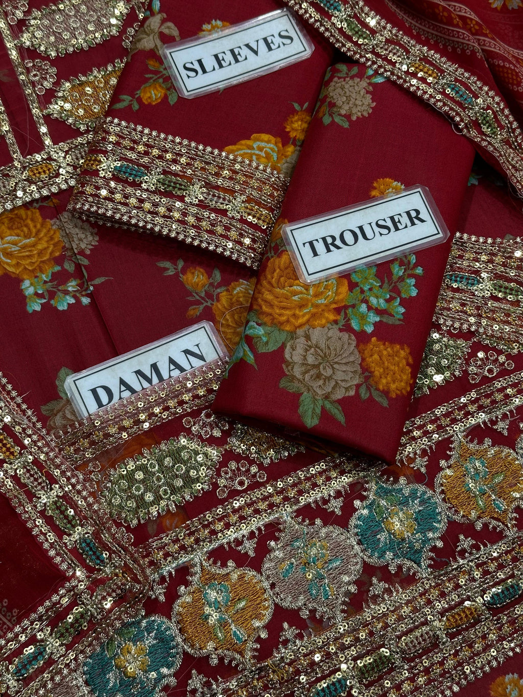 Aneela's Collection Lawn LS 8023 Maroon