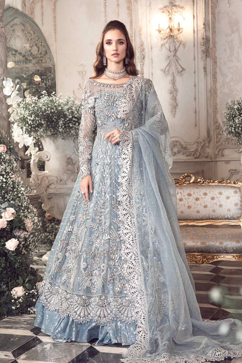 Maria B Mbroidered Maxi Unstitched MX 6022