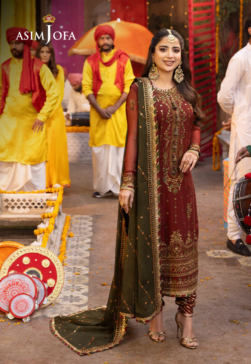 Asim Jofa Embroidered Chiffon SK 7059