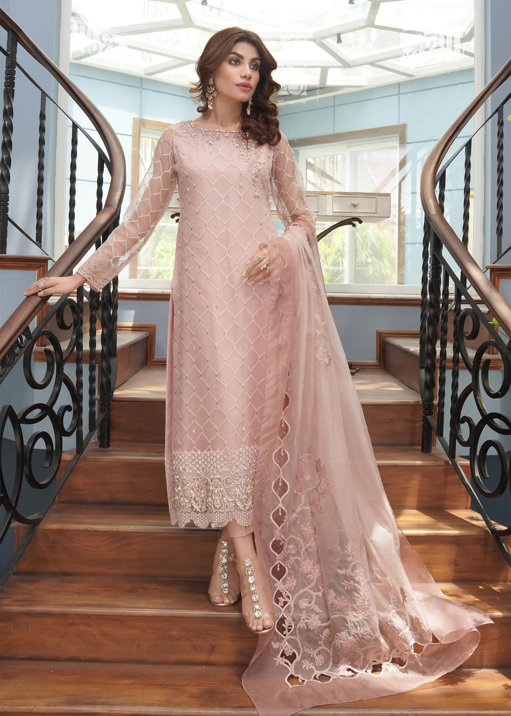 New Organza Embroidered SK 7068