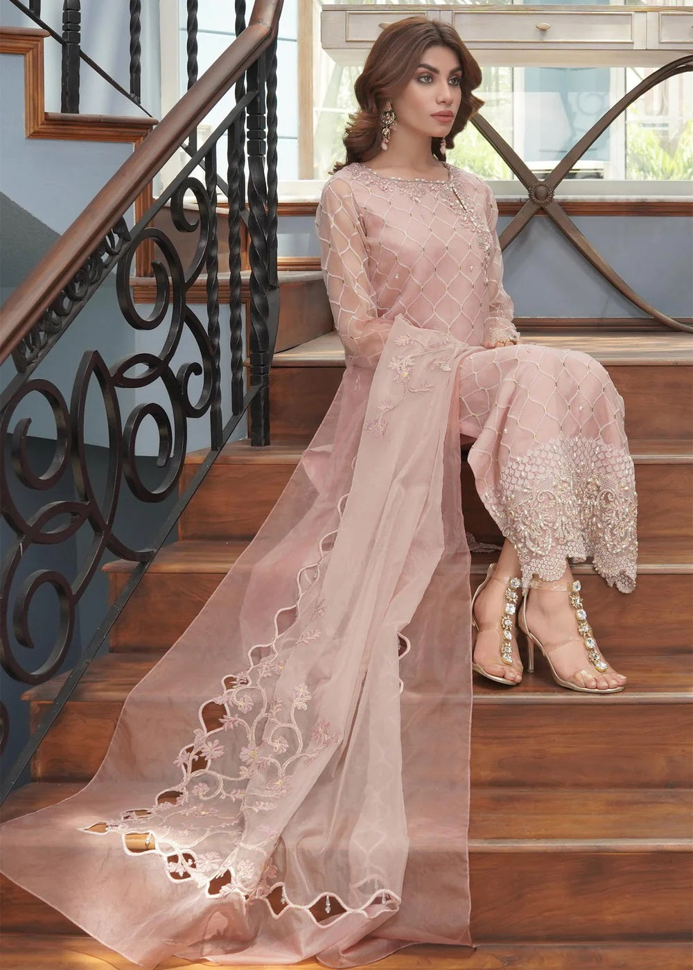 New Organza Embroidered SK 7068