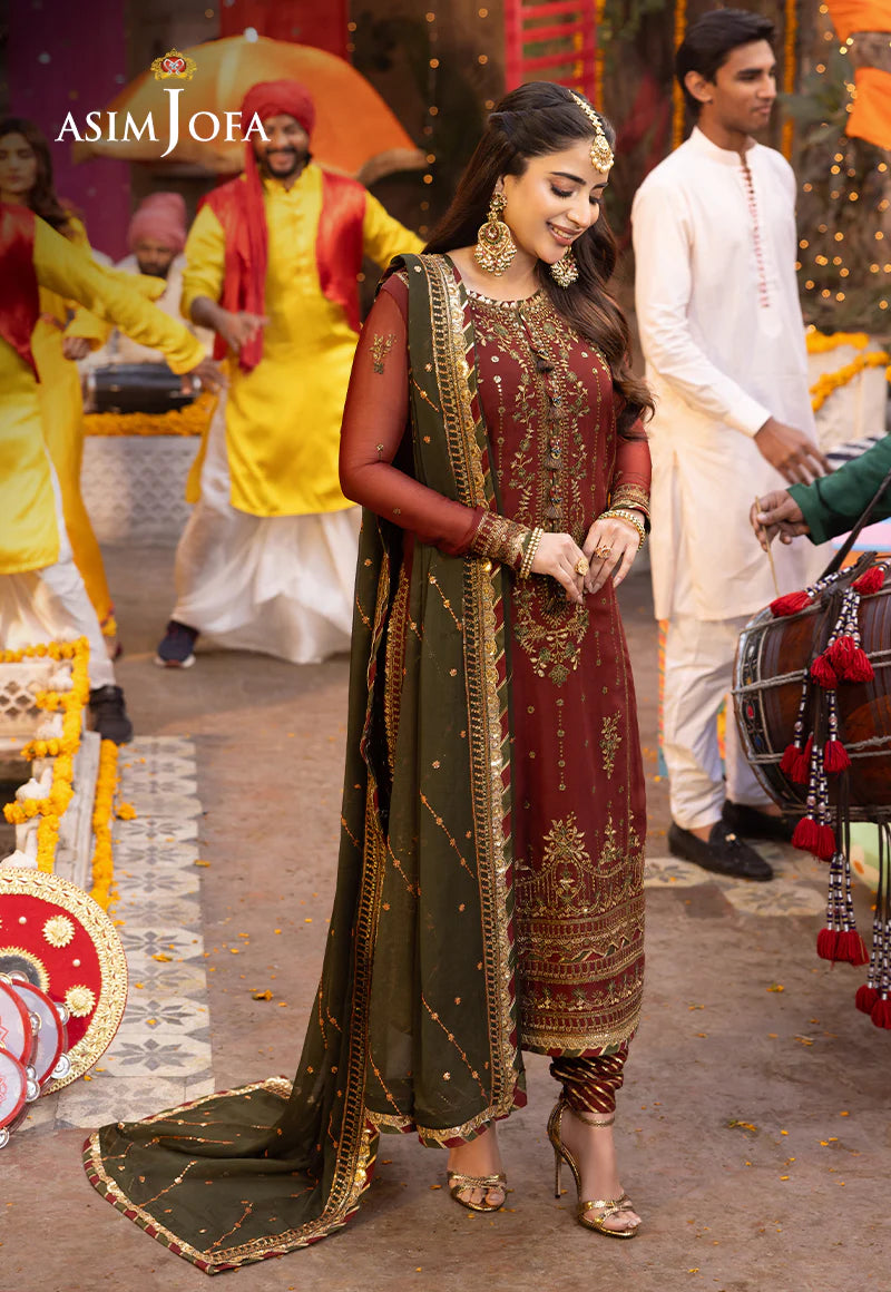 Asim Jofa Embroidered Chiffon SK 7059