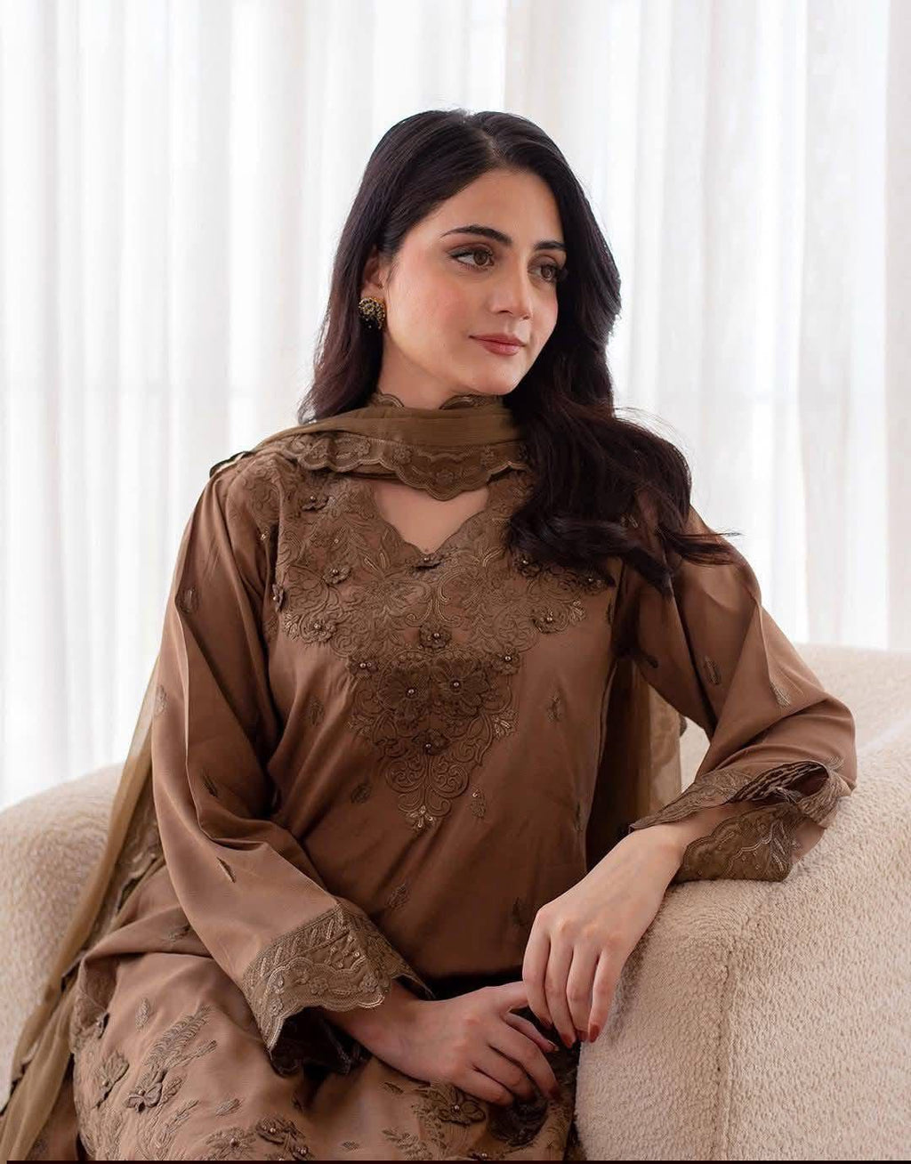 Femenite Chiffon Suit With Chiffon Dupatta SK 7075