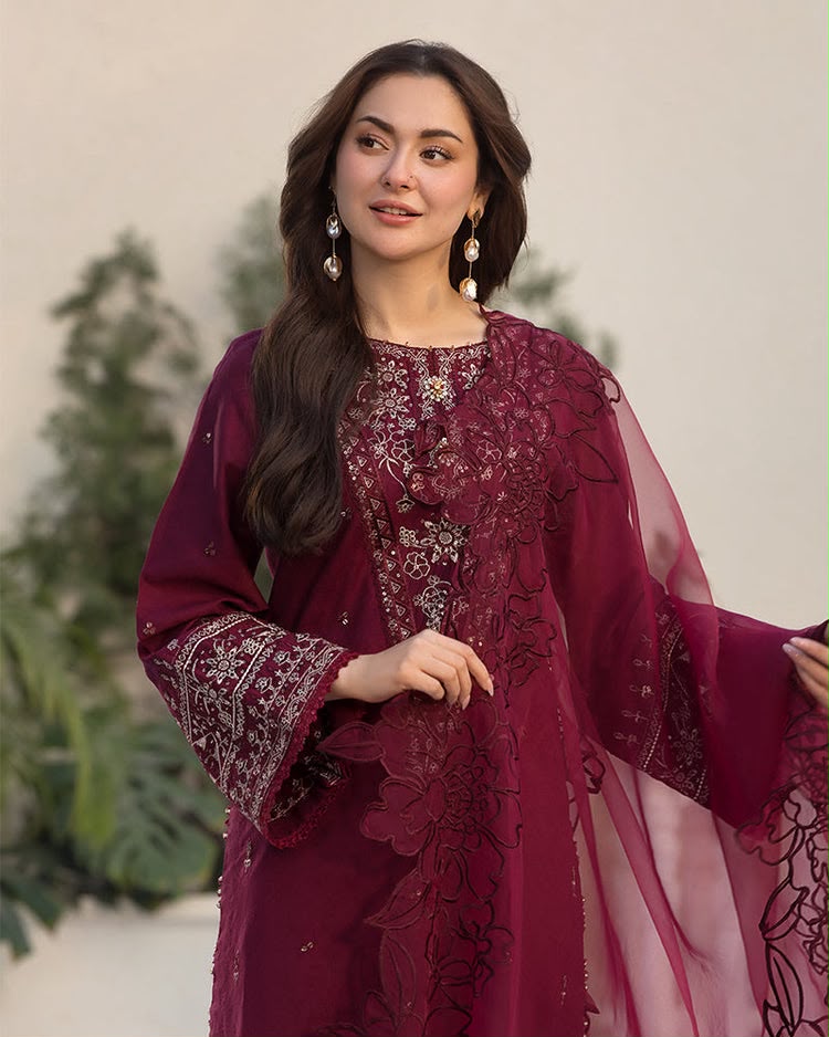 Qalamkar 3 PC Embroidered SK 7034