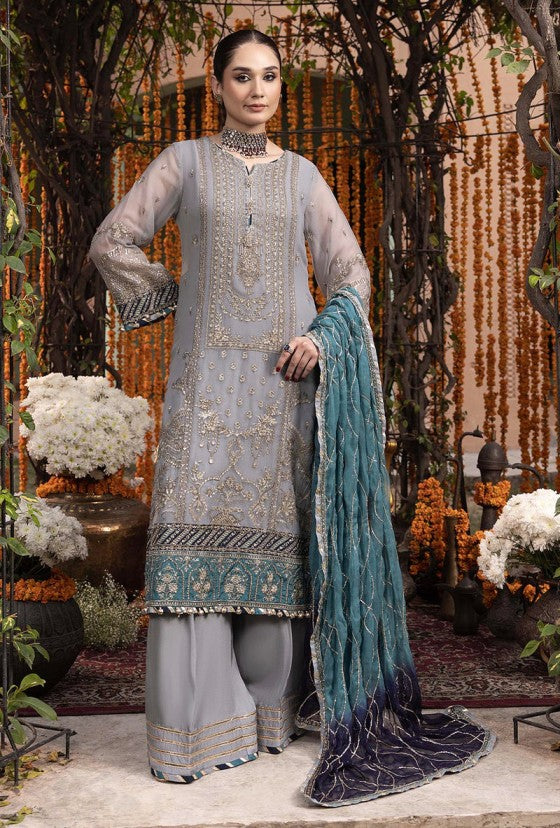 Adan Libas Luxury Chiffon Embroidered Dress SK 7096