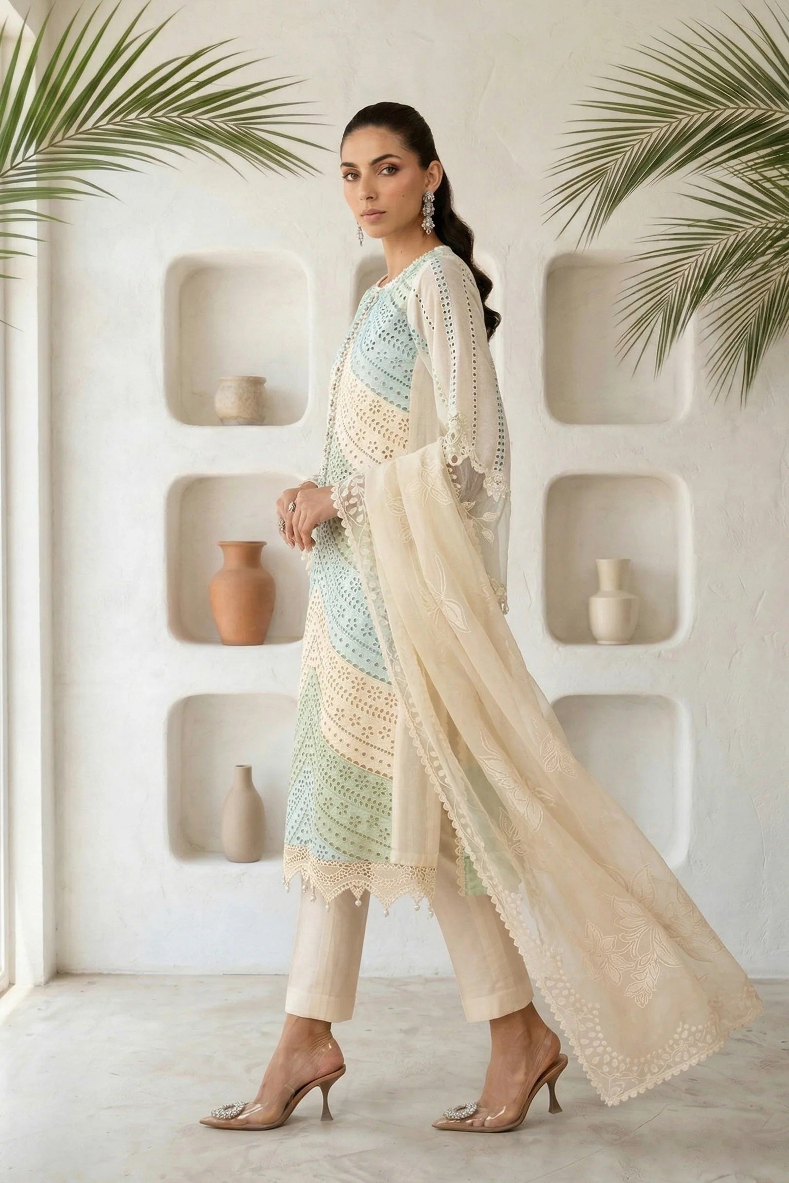 Maria B Pure Lawn 3 Piece Chicken Embroidered SK 7081
