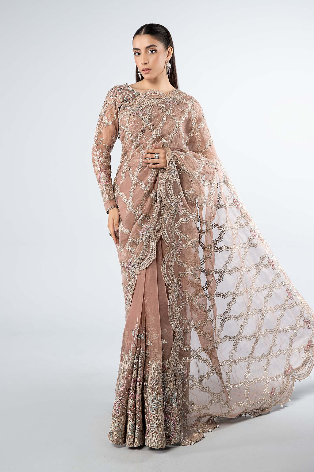 Maria B Luxury Saree SR 5028 Embroidered Saree