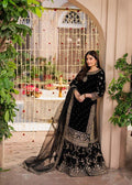 Haseen's Chiffon Embroidered Dress With Chiffon Dupatta SK 7077