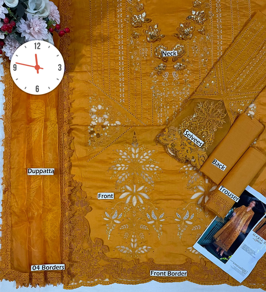 Maria B Unstitched Luxury chikankari SK
