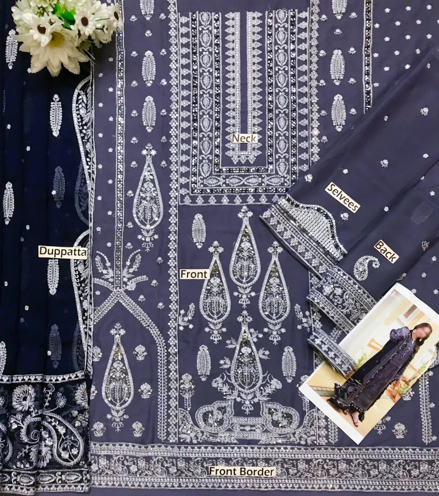 Asim Jofa Chiffon Dress SK 7030