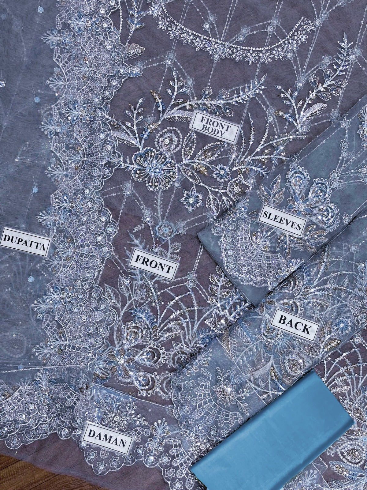 Maria B Mbroidered Maxi Unstitched MX 6022