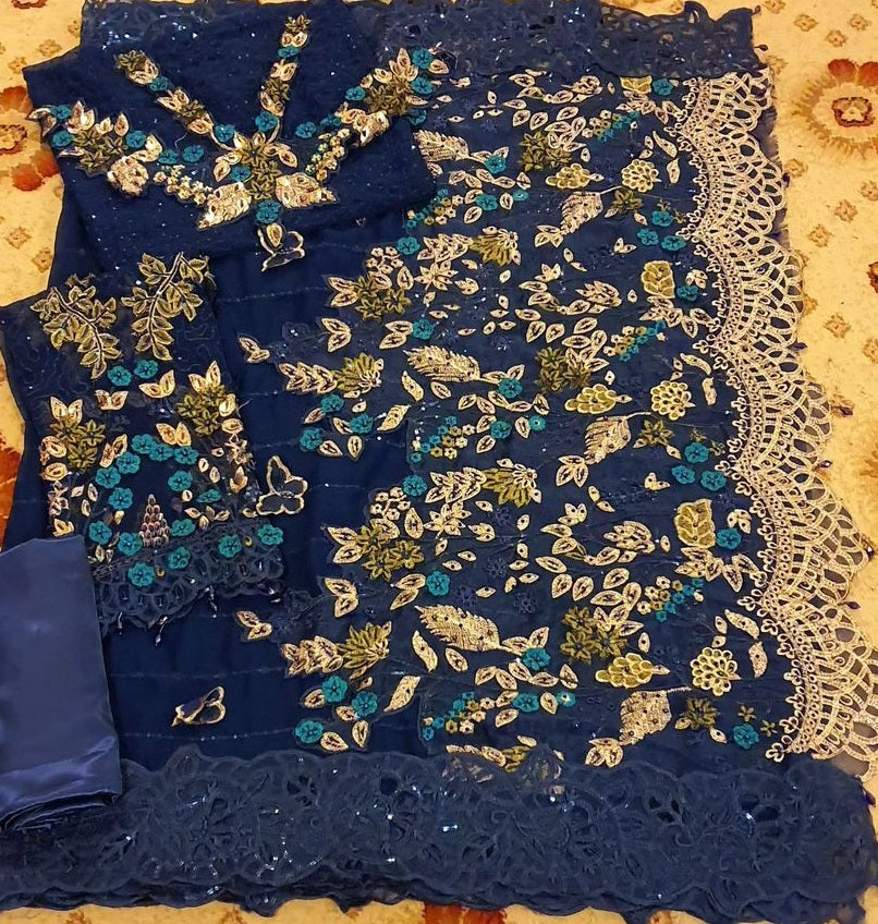 Maria.B Mbroidered Saree Luxury Formal Collection SR 5015