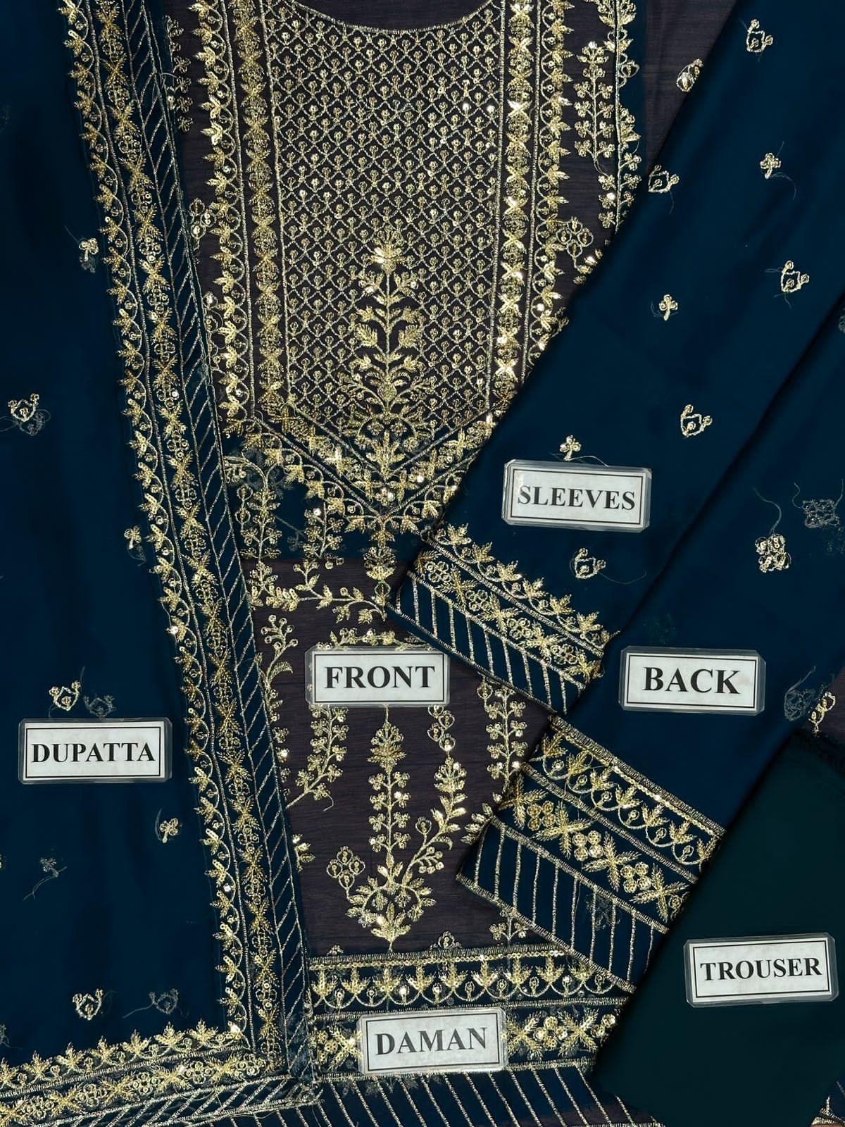 Asim jofa chiffon Dress SK 7031