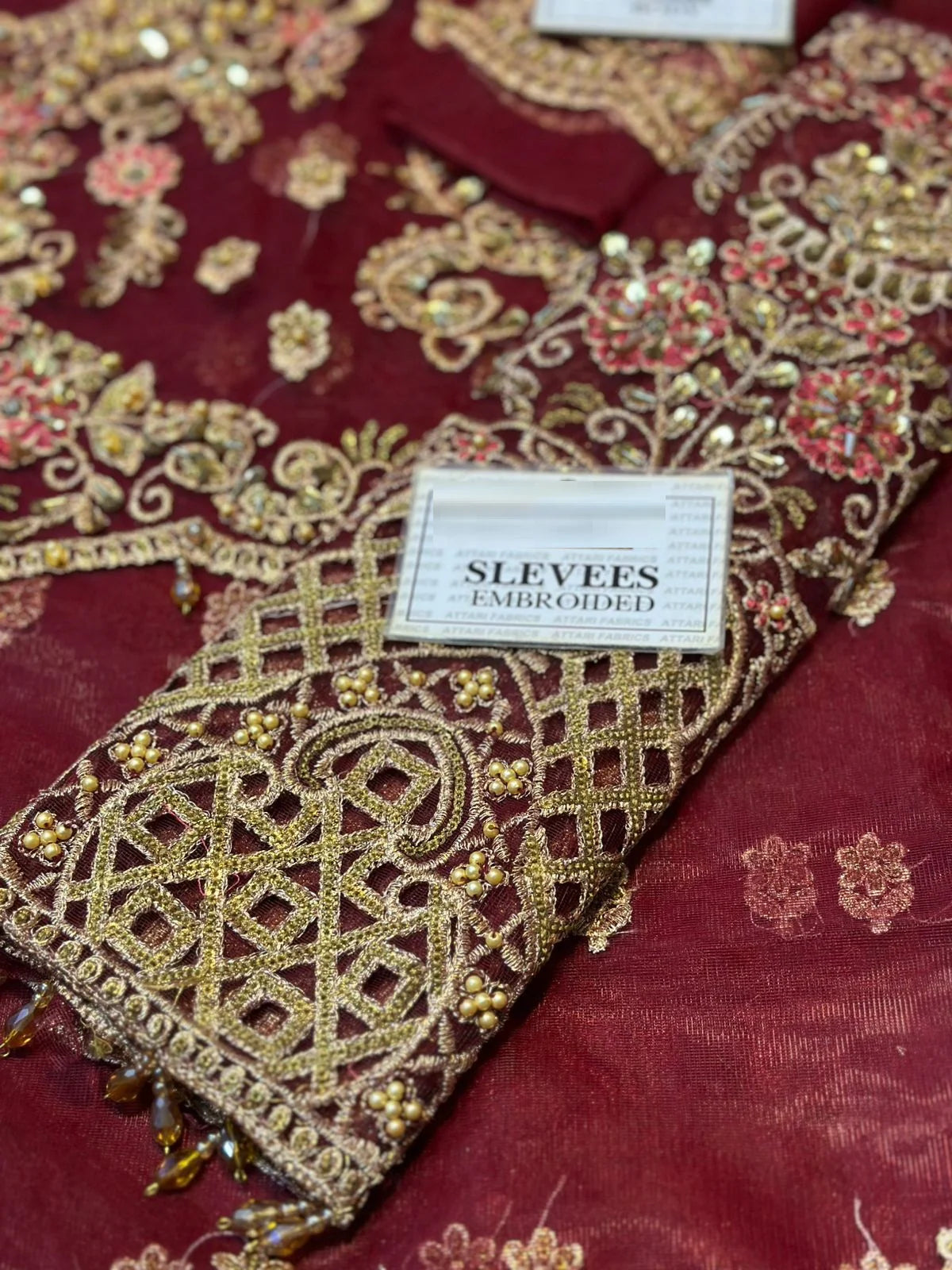 Maria b Maroon Exclusive Saree Soft Net SR 5018
