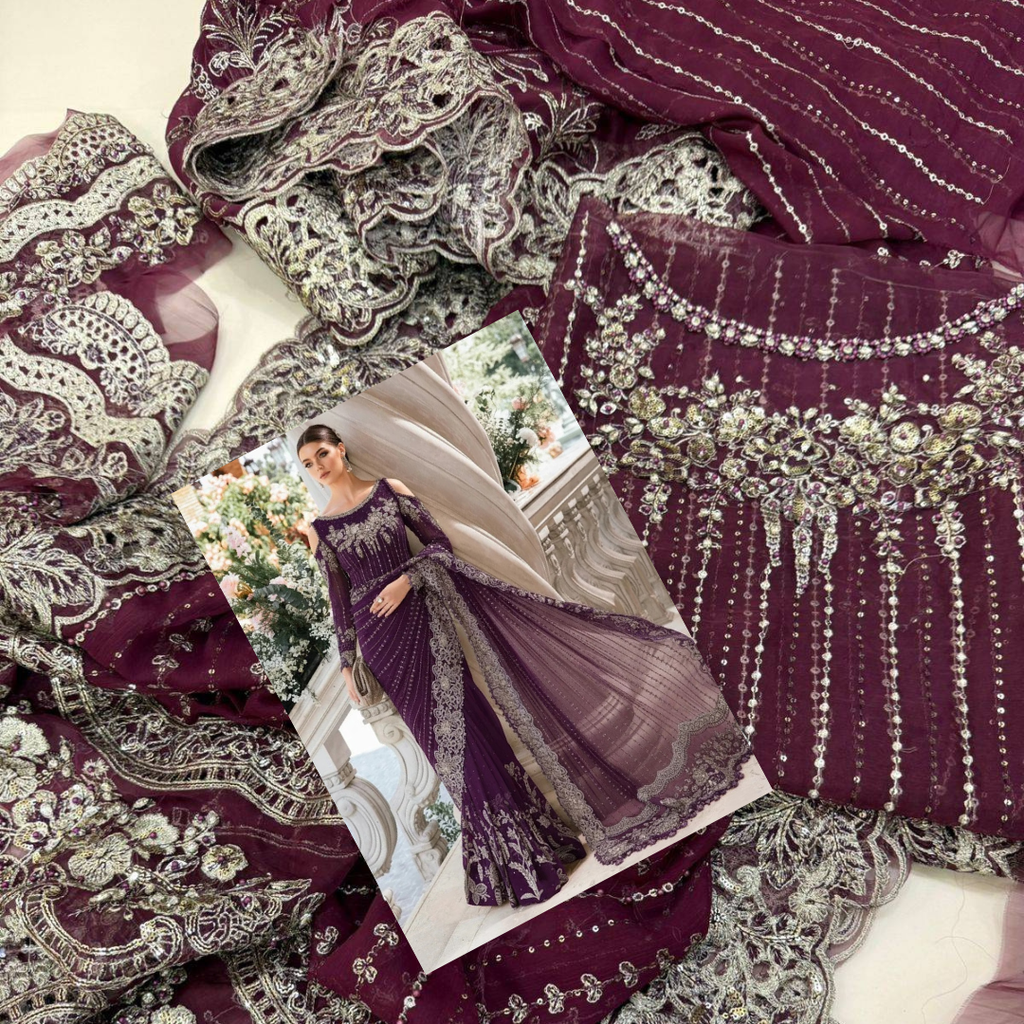 Maria B Wedding Saree SR 5025