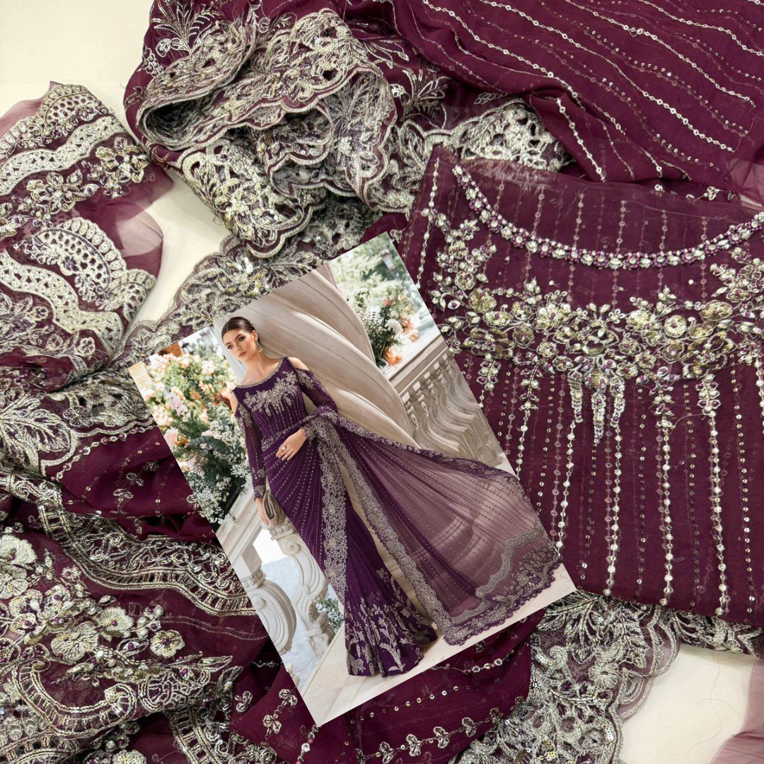 Maria B Wedding Saree SR 5025
