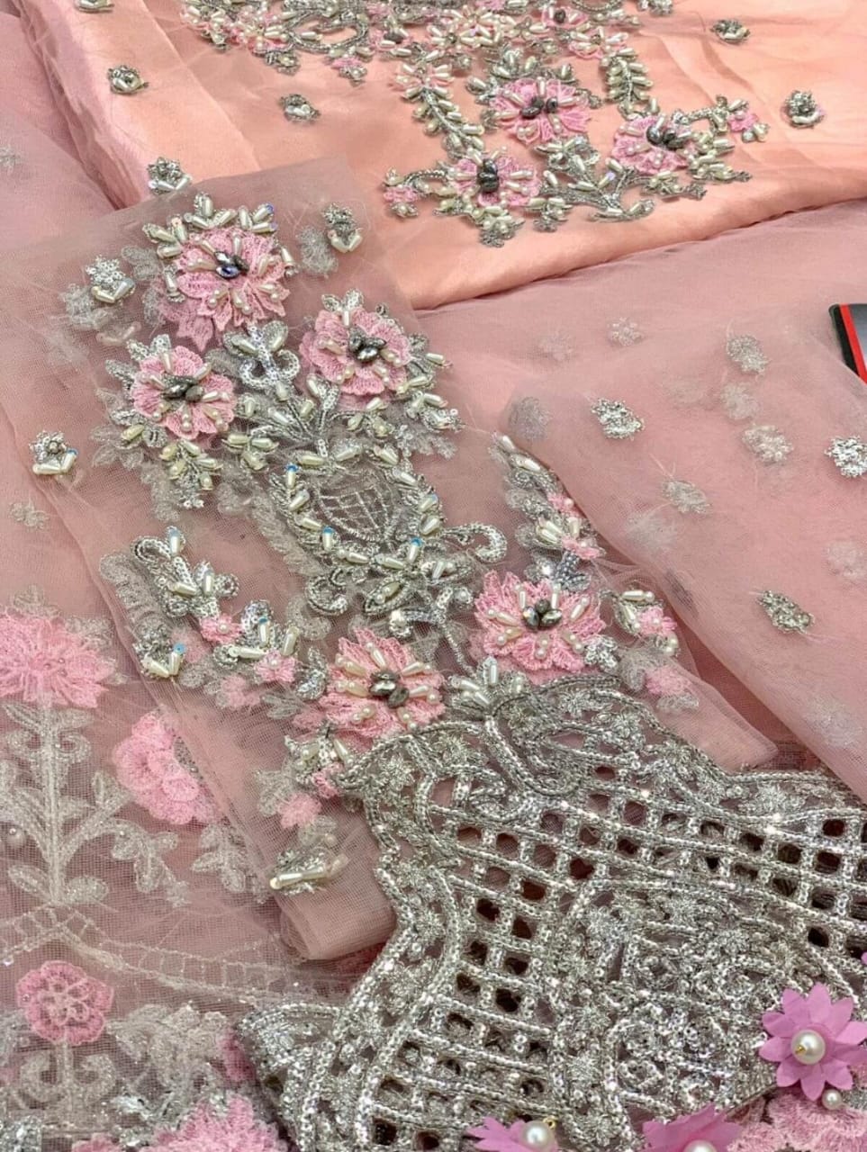 MariaB Couture QUEEN PINK Net Saree SR 5012