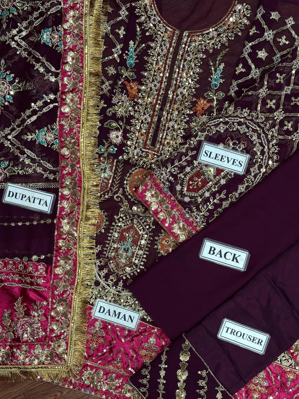 Maria B Mbroidered Wedding Suit SK 7021