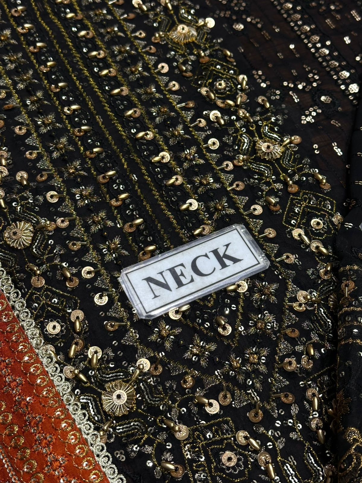 AIK Atelier Black Bridal Collection Chiffon Dress MX 6018