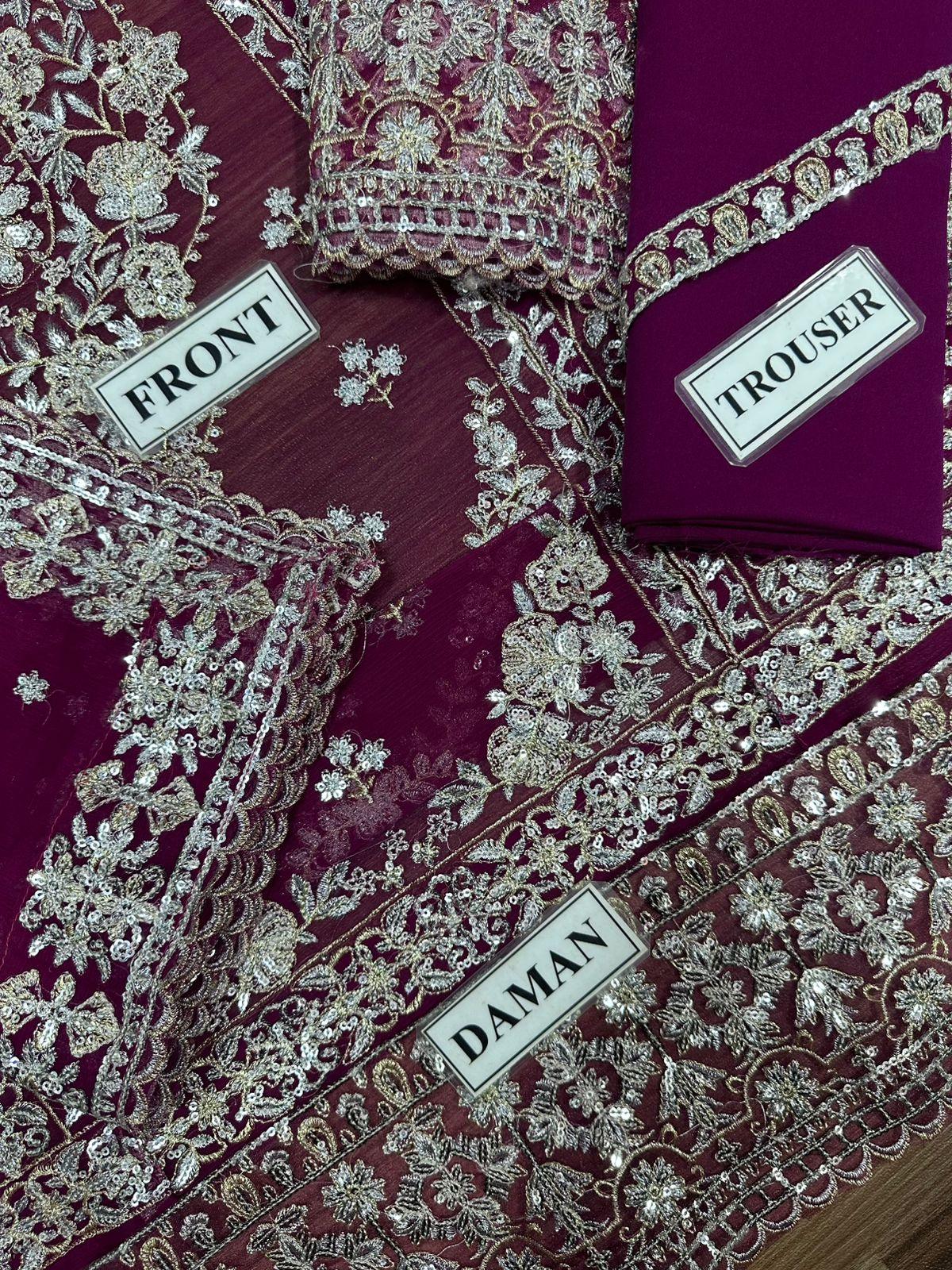 Asim Jofa Chiffon Dress SK 7024