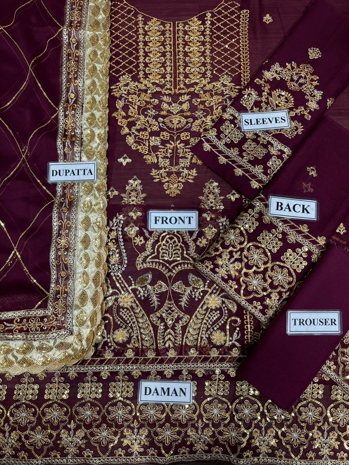 Asim Jofa Chiffon Dress SK 7034