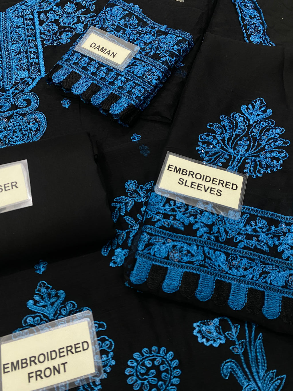 Asim Jofa Chiffon Dress Black SK 7015