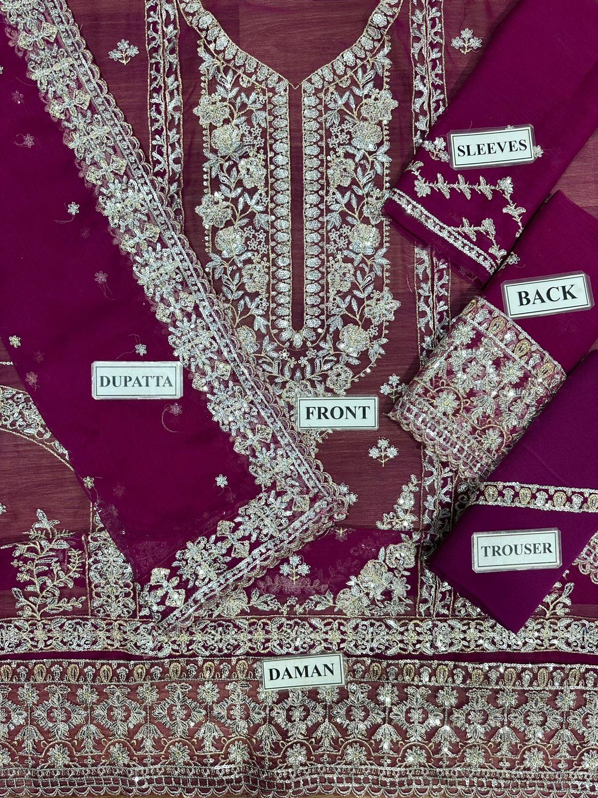 Asim Jofa Chiffon Dress SK 7024