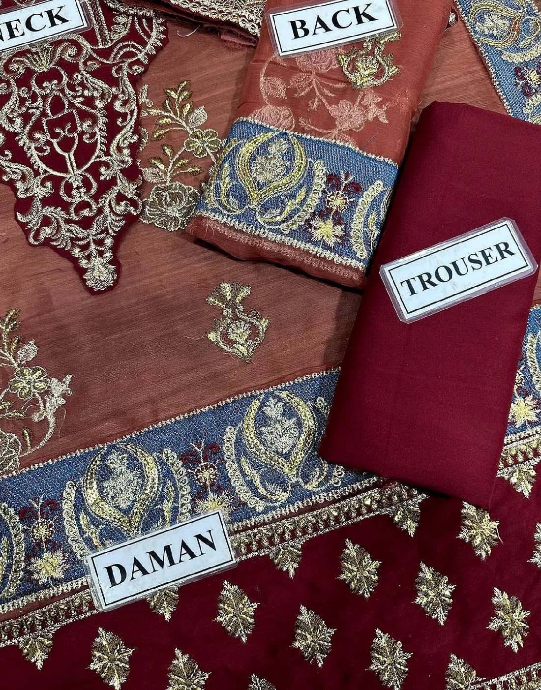 Chandni By Asim Jofa Embroidered Chiffon Suit SK 7043