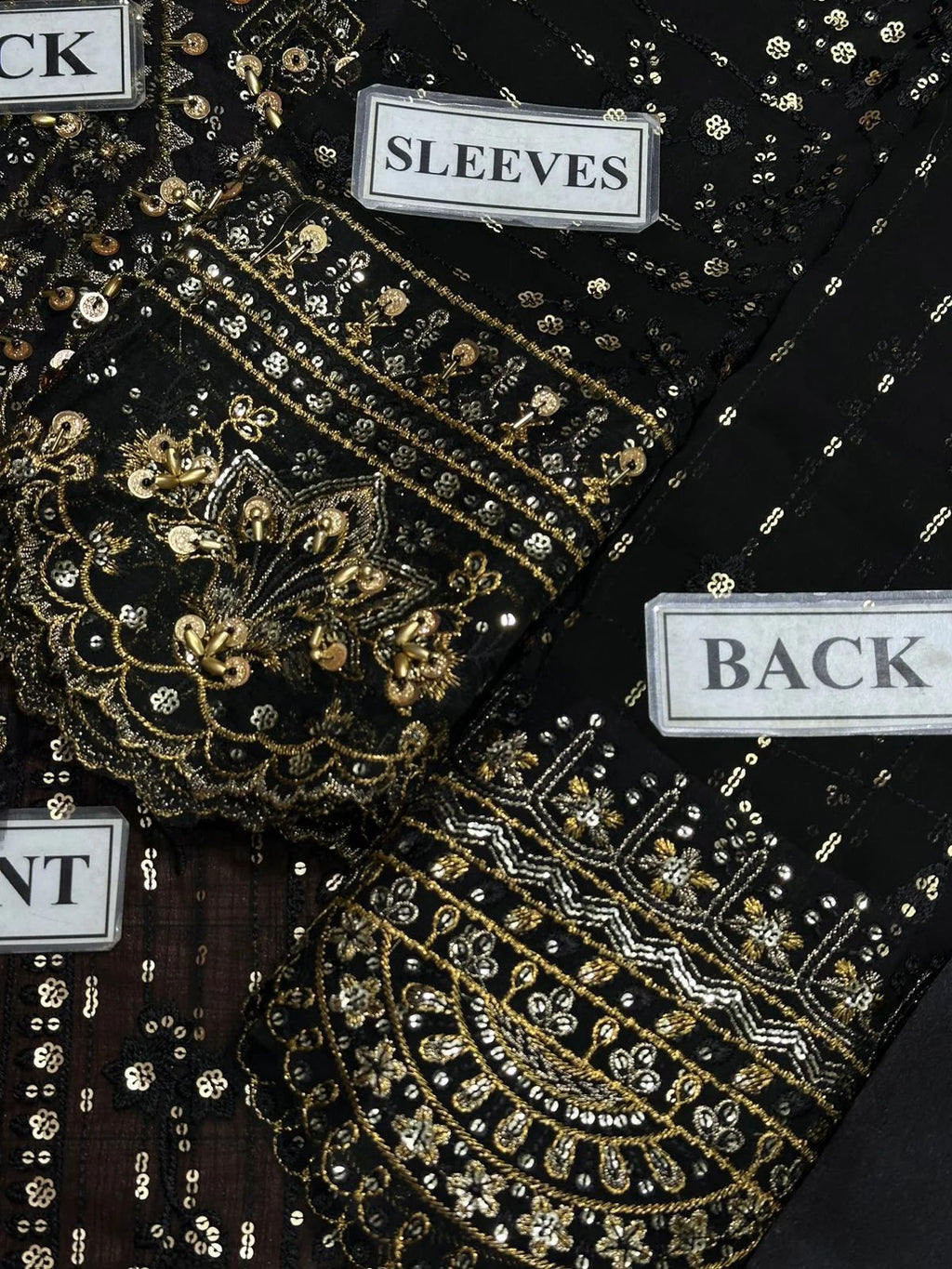 AIK Atelier Black Bridal Collection Chiffon Dress MX 6018