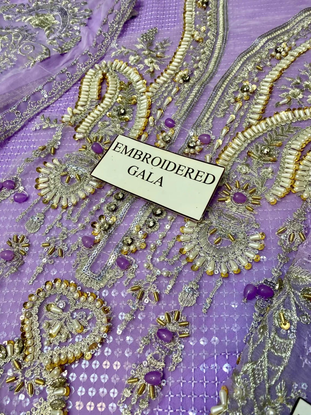 Maria B Chiffon Embroidered & Hand Embellished SK 7091p