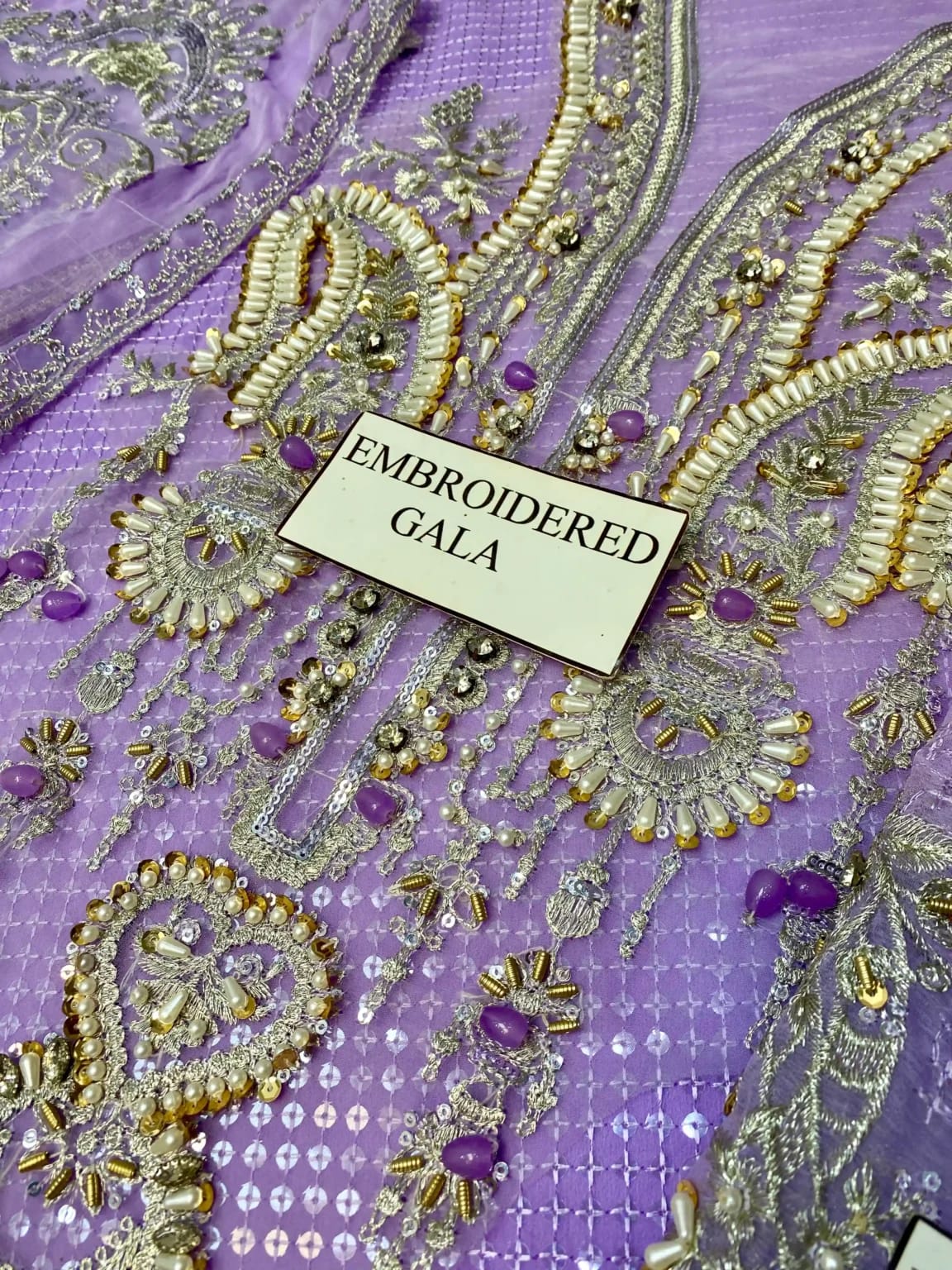 Maria B Chiffon Embroidered & Hand Embellished SK 7091p