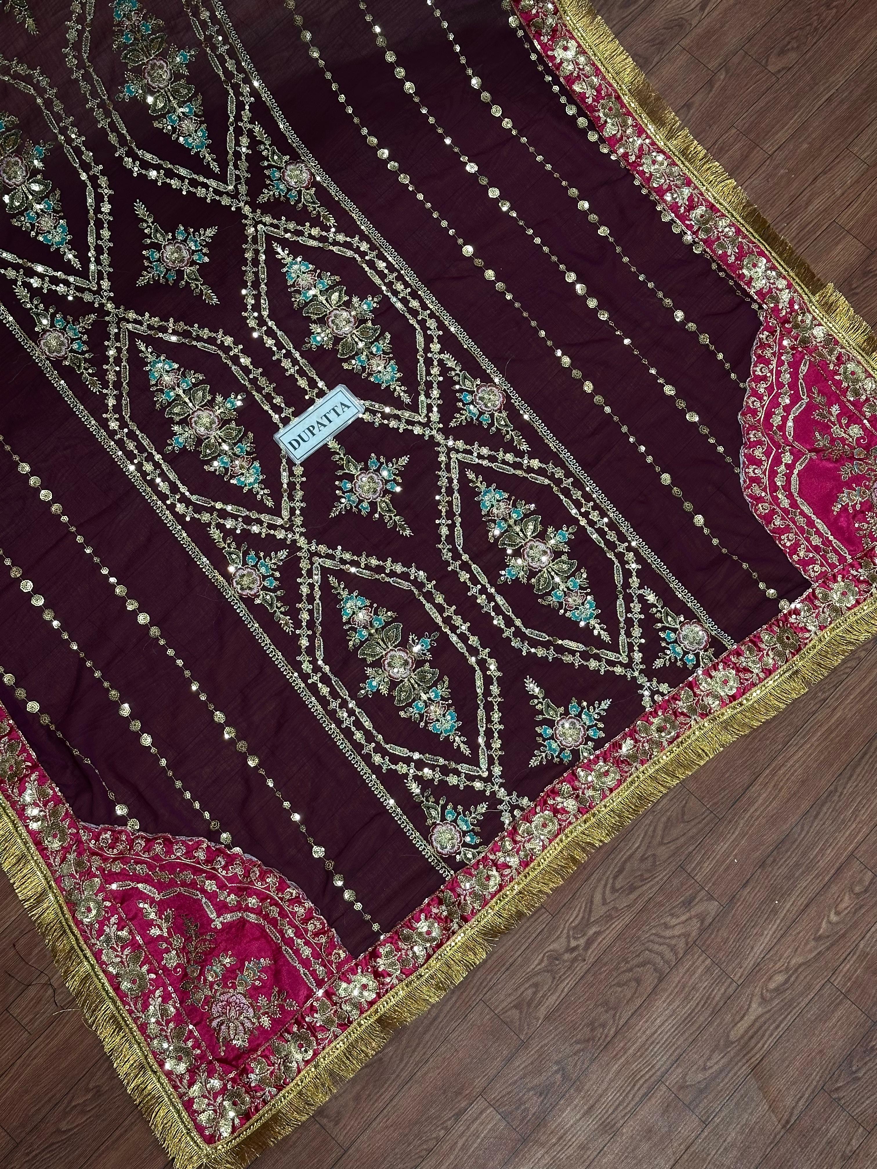 Maria B Mbroidered Wedding Suit SK 7021